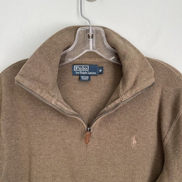 Vintage Polo Ralph Lauren Green Long Sleeve Quarter Zip Pullover Sweater… - Picture 5 of 8